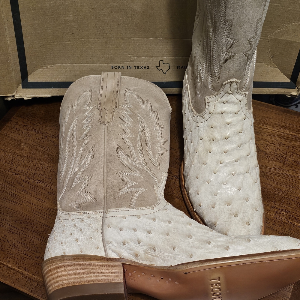 Tecovas Men's Cream Western Boots - Picture 3 of 14